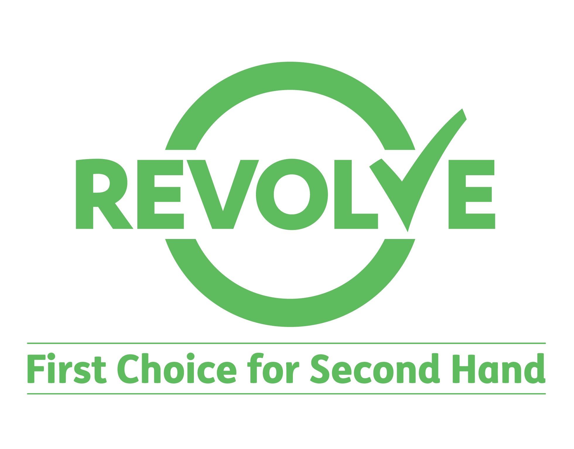 Image of the Revolve logo with the words 'Revolve First Choice for Second Hand.'