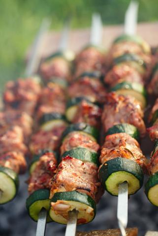 Photo of lamb and courgette skewers 