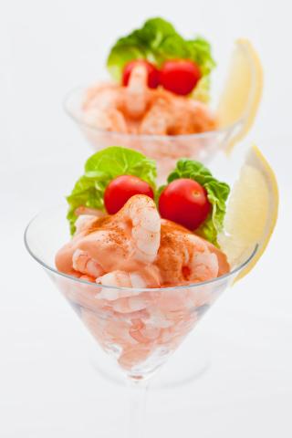 Photo of a prawn cocktail 