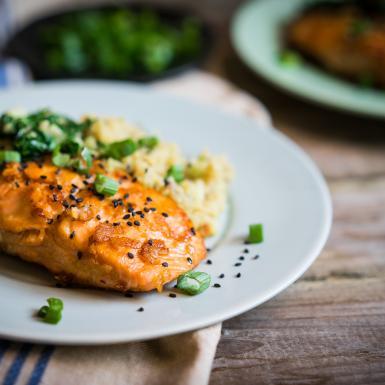 Photo of Salmon and spring onions mashed potatoes 