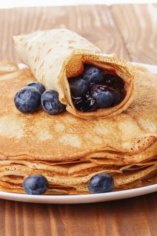 Photo of crepes with fruit